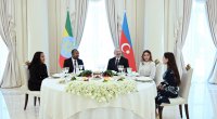 Prezident və birinci xanımın adından Efiopiya baş nazirinin şərəfinə RƏSMİ NAHAR - VİDEO