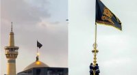 Məşhəddə Əli Xameneinin öldürülməsindən sonra qara matəm bayrağı qaldırıldı - VİDEO