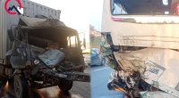 Sürücü sükanda yuxuladı - &ldquo;KamAZ&rdquo; marşrut avtobusuna çırpıldı &ndash; FOTO