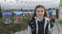 Ağdamda yeniyetmə rəssamın əl işləri sərgiləndi - FOTO