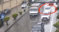 Bakıda yağışlı havada baş verən qəzanın ANBAAN VİDEOSU