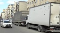 Xırdalanda yük avtomobili PROBLEMİ: "Təhlükəli vəziyyət yaranıb" - VİDEO