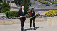 Prezident və xanımı Həzi Aslanovun məzarını ziyarət etdi &ndash; FOTO/VİDEO