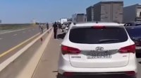 Bakı&ndash;Masallı yolunda tıxac yarandı - VİDEO