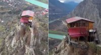 Təqaüdçü müəllim dağın zirvəsinə ev inşa etdi &ndash; Rayonun rəmzinə ÇEVRİLDİ &ndash; FOTO