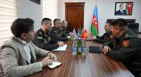 General-mayor Azər İbrahimov Qırğızıstan heyəti ilə görüşdü - FOTO