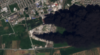 Slavyansk neft emalı zavodu dron hücumundan sonra - VİDEO