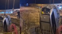 Bakıda avtomobil kanalizasiya kollektoruna düşdü - VİDEO