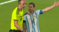 Messi hakimə etiraz etdi: "Mənimlə hörmətlə danış" - VİDEO