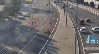 Bakıda piyadalar qəzaya səbəb oldu: Motosiklet sürücüsü xəsarət aldı - ANBAAN VİDEO