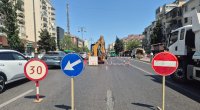 Bakının bu küçəsində magistral istilik xətləri təmir edilir