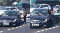Bakıda qəza: "Hyundai" əks yola düşdü - VİDEO