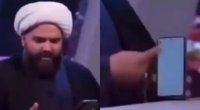 İranda efirdə mesaj oxuyan molla biabır oldu - VİDEO