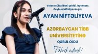 Şəhid qızının uğuru: 676 balla Tibb Universitetinə qəbul oldu
