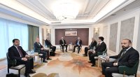 İlham Əliyevin Bişkekdə Nikol Paşinyanla görüşündən FOTOLAR