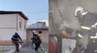 Naxçıvanda yaşayış binasında yanğın &ndash; VİDEO