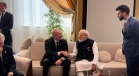 Prezidentin Narendra Modi ilə görüşündən FOTO