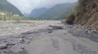 Qəbələdə güclü sel Laza yolunu dağıtdı