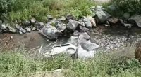 Kəlbəcərdə avtomobil yüksəklikdən aşaraq çaya düşdü - FOTO