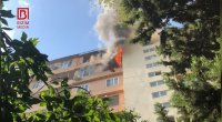 TƏCİLİ! Bakıda yaşayış binasında güclü yanğın başlayıb - VİDEO