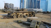 Bakıya gəlmək istəyən erməni tankları - VİDEO