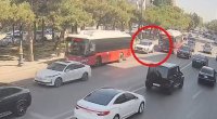 Avtobus zolaqlarına daxil olan sürücülər hərəkətə mane oldular &ndash; ANBAAN VİDEO