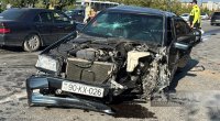 Sumqayıtda mikroavtobusla minik avtomobili toqquşdu: Xəsarət alanlar var - FOTO