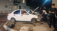 Gəncədə ağır qəza: 2 avtomobil toqquşdu - FOTO-VİDEO