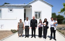 Prezident və birinci xanım Ağdərənin Kolatağ kəndində - FOTO