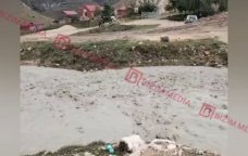 Palçıq qatı Qusarda kəndi 2 yerə böldü - VİDEO