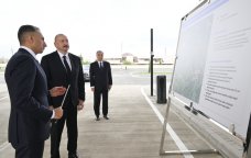 Prezident İlham Əliyev “BakuBus” MMC-nin Gəncə Avtoparkının açılışında – FOTO