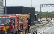 Lvovda yanan logistika mərkəzinin GÖRÜNTÜLƏRİ yayıldı