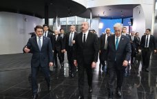 Prezidentlər Astanada Beynəlxalq Süni İntellekt Mərkəzində - FOTO