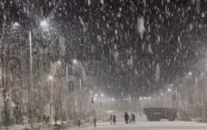 Kəlbəcərə güclü qar yağır - VİDEO