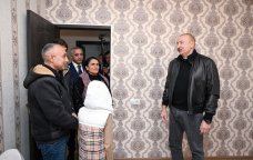 İlham Əliyev Heyvalı kəndinə köçən Abbasovlar ailəsinin EVİNDƏ - FOTO