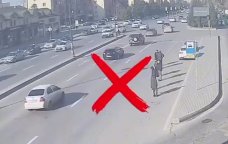 Yol polisindən avtobusu belə gözləyən piyadalara MÜRACİƏT – VİDEO