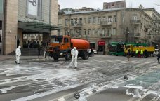 Güclü yağışdan sonra Bakı küçələri yuyuldu &ndash; FOTO