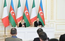 İlham Əliyev və Ciorcia Meloni mətbuata bəyanatlarla ÇIXIŞ EDİBLƏR - YENİLƏNİB - FOTO