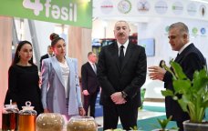 Prezident və ailəsi Beynəlxalq Kənd Təsərrüfatı Sərgisində - FOTO
