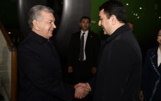 Şavkat Mirziyoyev Azərbaycana gəldi - FOTO