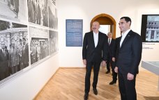 Dövlət başçıları “Heydər Əliyev və Qarabağ” sərgisində - FOTO