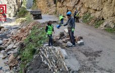 Quba-Xınalıq yolunda intensiv yağışlar yenidən fəsadlar törətdi &ndash; FOTO/VİDEO