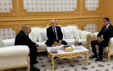 İlham Əliyev Vladimir Putin və Sərdar Berdiməhəmmədovla görüşdü &ndash; FOTO