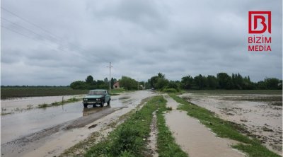 Ağdamda iki kəndin ərazisu sel suları altında qaldı - FOTO/VİDEO