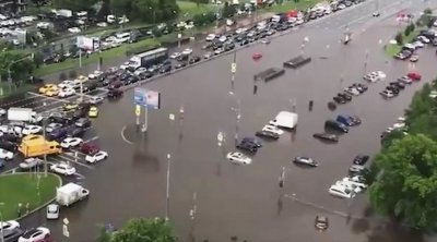 Moskvanın bu rayonları su qaltında QALDI - VİDEO