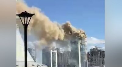Astanada yanan hündürmərtəbəli binadan 8 nəfər TƏXLİYƏ EDİLİB - VİDEO