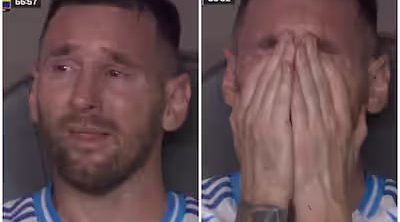 Amerika Kubokunda zədələnərək meydanı tərk edən Messi göz yaşlarına boğuldu – VİDEO  