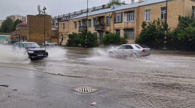 Güclü yağış Gəncədə ciddi fəsadlar törətdi - FOTO/VİDEO
