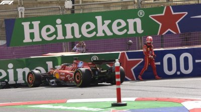 "Formula 1": "Ferrari" pilotu qəza törətdi - FOTO