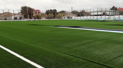 Bakıda daha bir stadionun ot örtüyü dəyişdirilir - FOTO